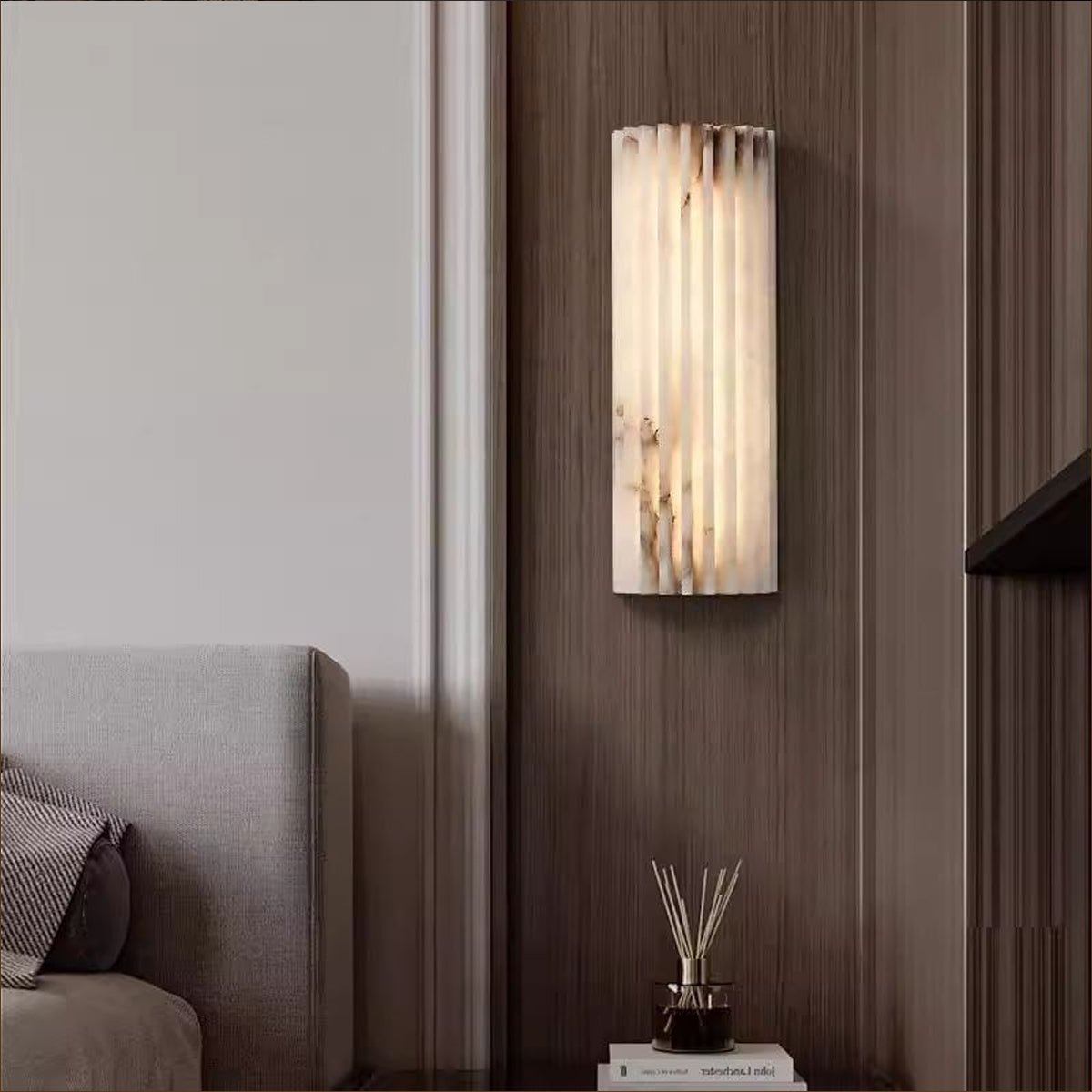 Alvia Alabaster Wall Light — Pamlamp