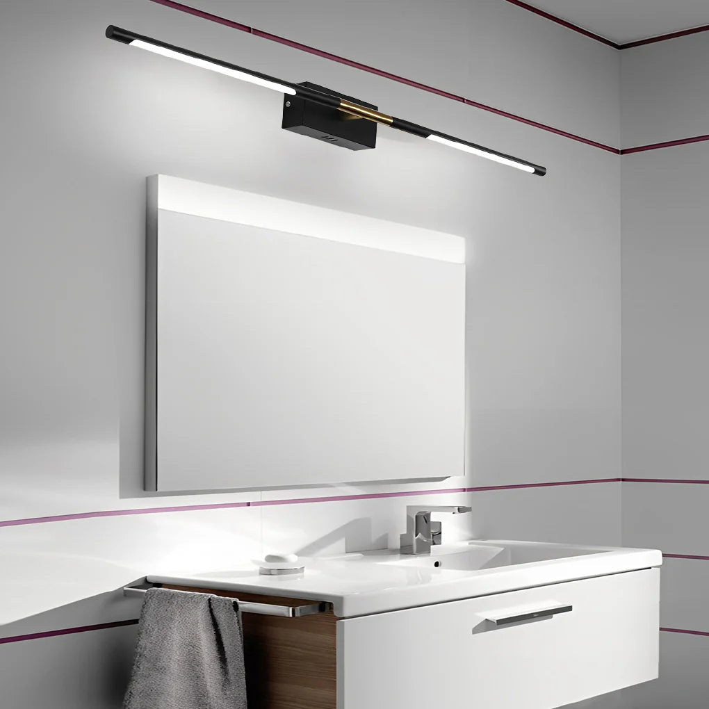 Modern Brass Gold LED Bathroom Vanity Light — Pamlamp