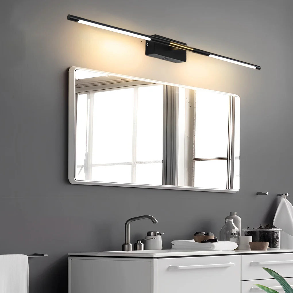 Modern Brass Gold LED Bathroom Vanity Light — Pamlamp