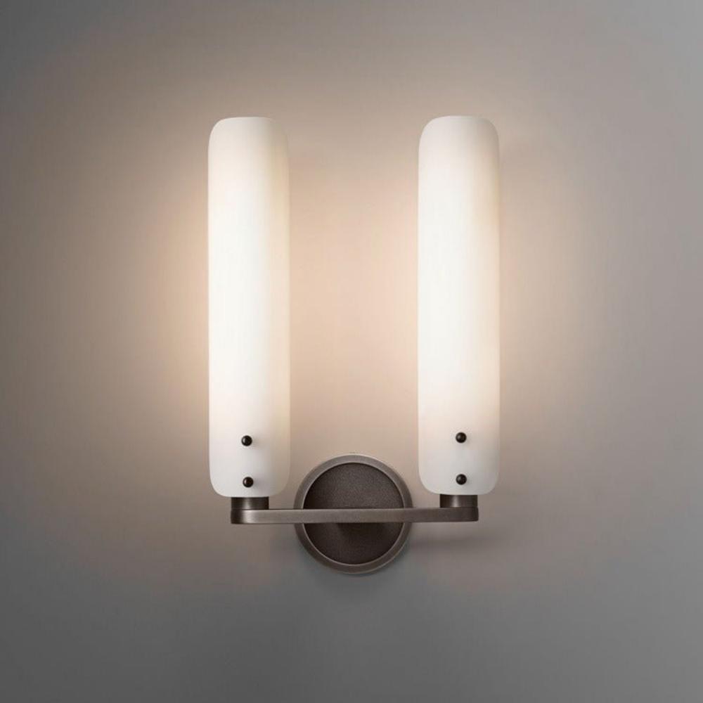 Alan Glass Double Sconce for Living Room — Pamlamp