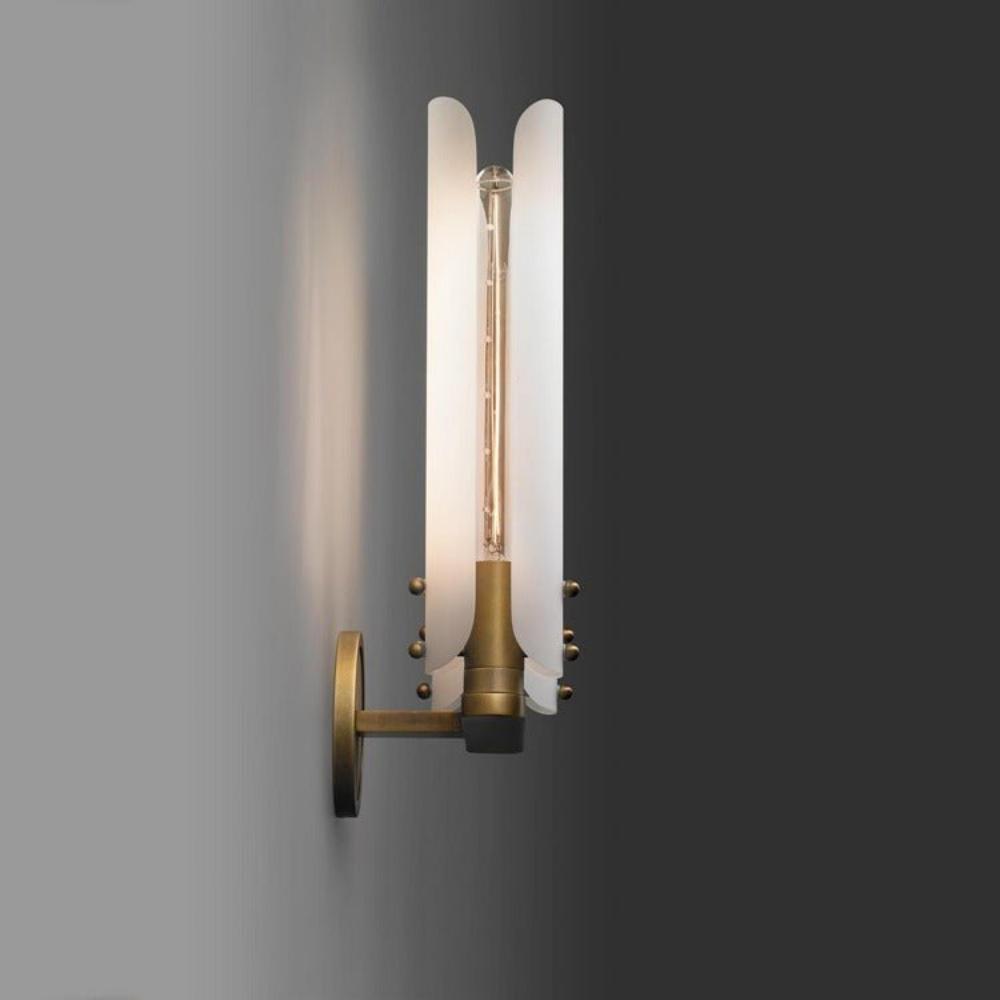 Alan Glass Double Sconce for Living Room — Pamlamp