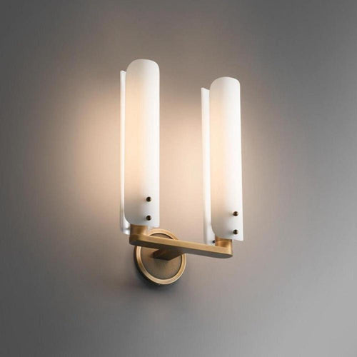 Alan Glass Double Sconce for Living Room — Pamlamp