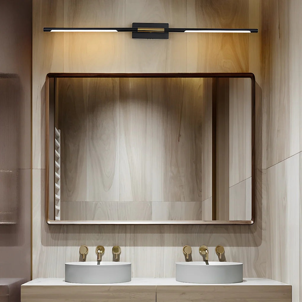 Modern Brass Gold LED Bathroom Vanity Light — Pamlamp