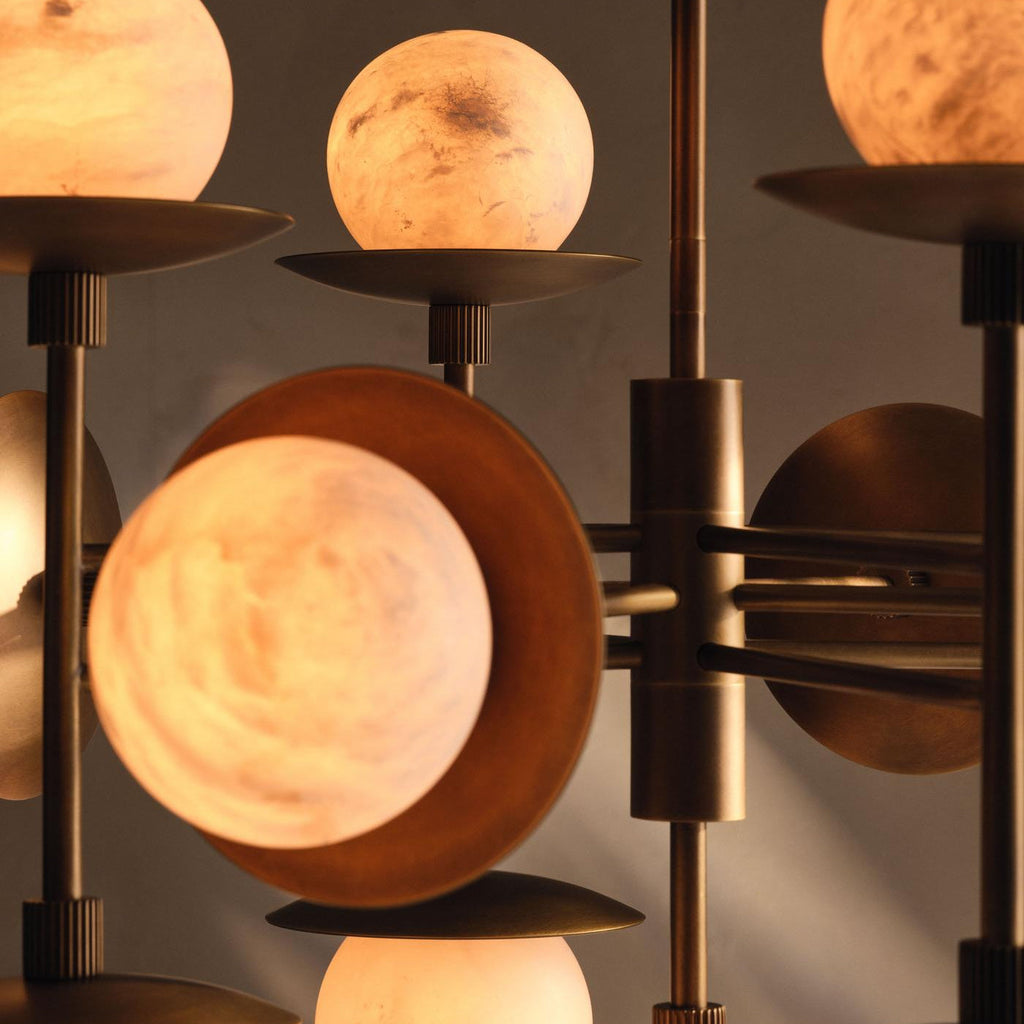 Snowflake Alabaster Orb Chandelier — Pamlamp