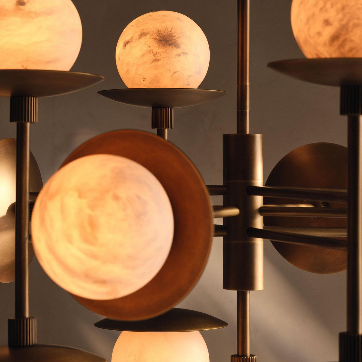Snowflake Alabaster Orb Chandelier — Pamlamp