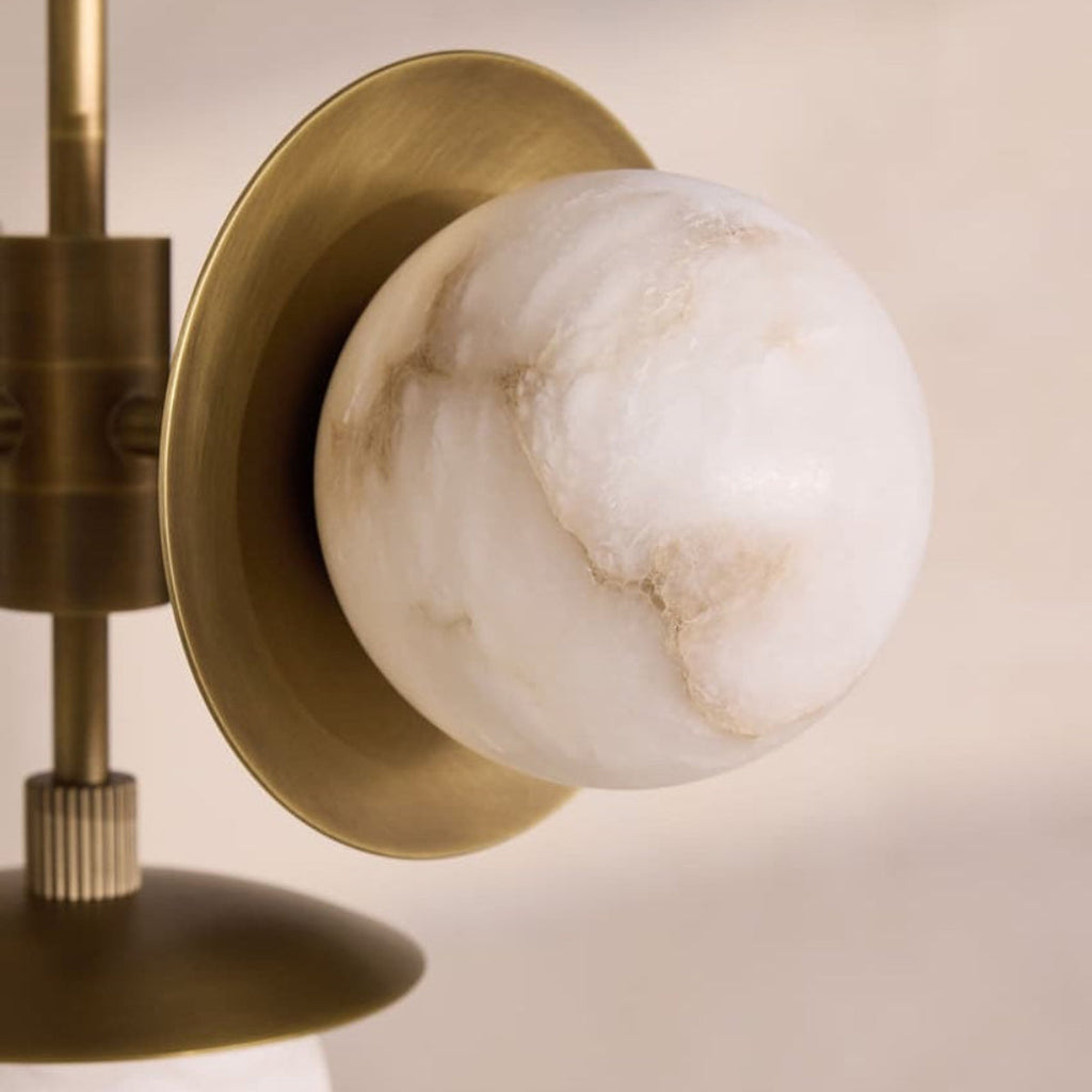 Snowflake Alabaster Orb Chandelier — Pamlamp