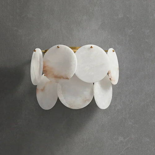 Alabaster Double Layer Round Wall Lamp — Pamlamp