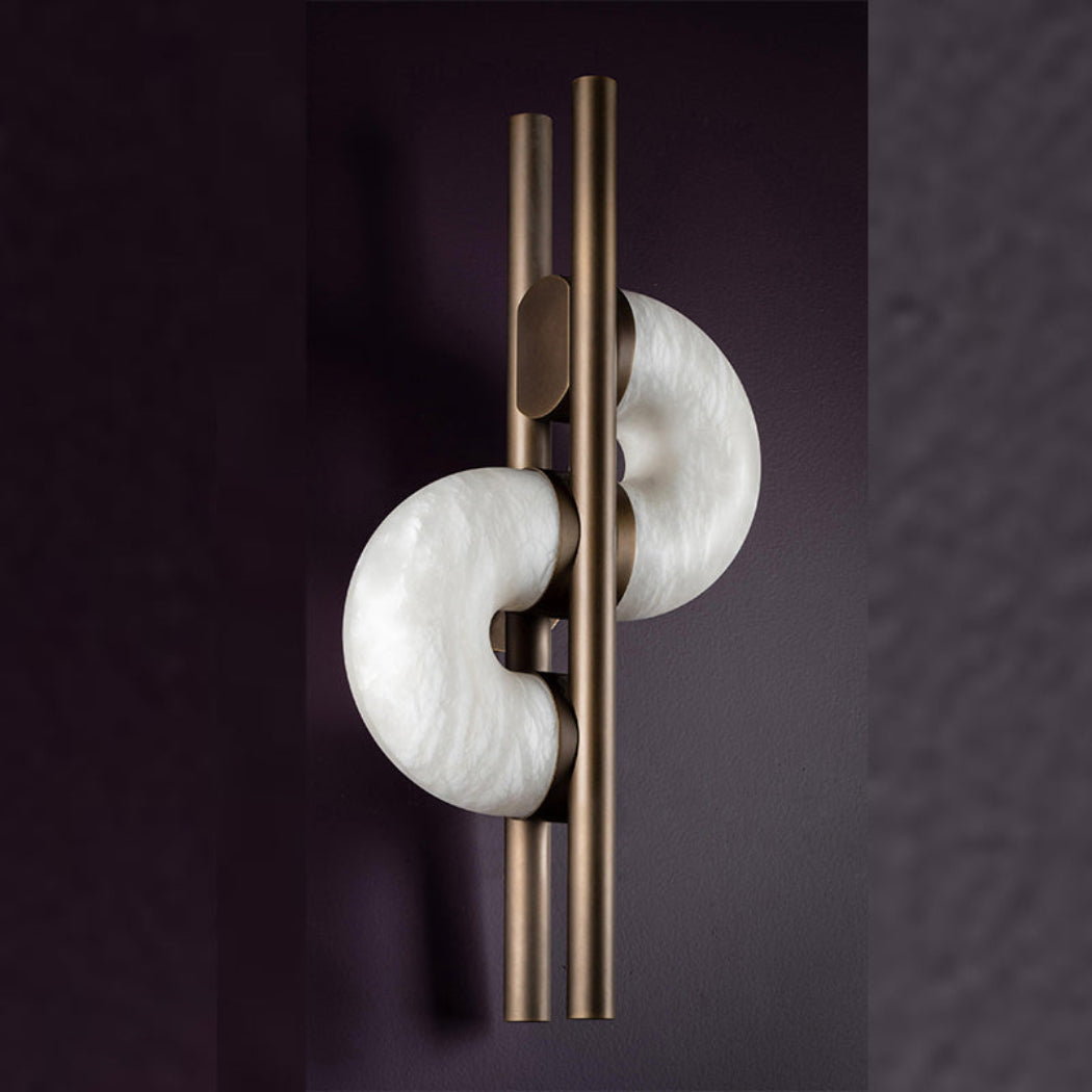 Della Alabaster Global Wall Light, Bedroom Wall Light — Pamlamp