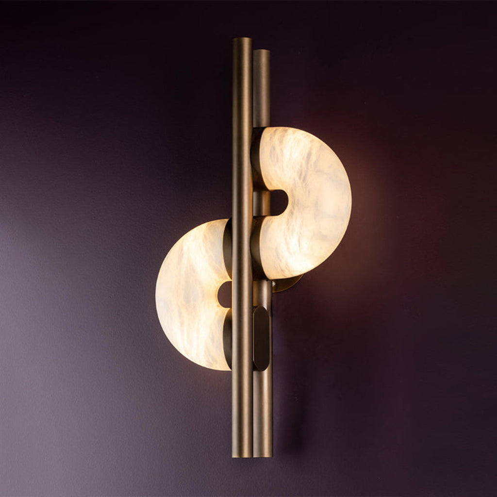 Della Alabaster Global Wall Light, Bedroom Wall Light — Pamlamp