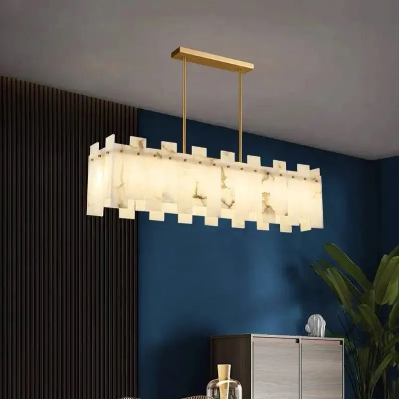 Regina Alabaster Linear Chandelier — Pamlamp
