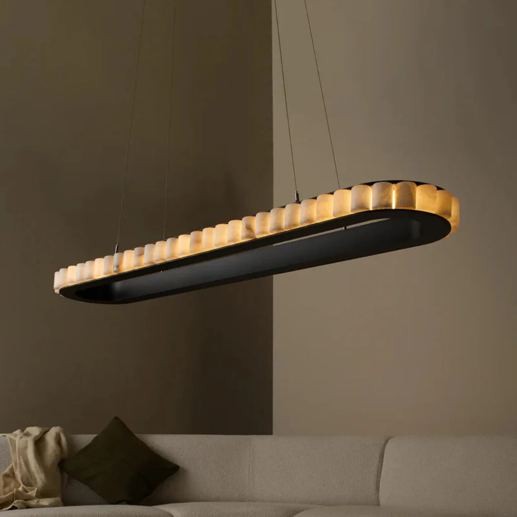 AurumLume Oval Marble LED Pendant Light — Pamlamp