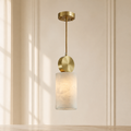 Ginevra Alabaster Pendant Light in a warm neutral Pamlamp interior