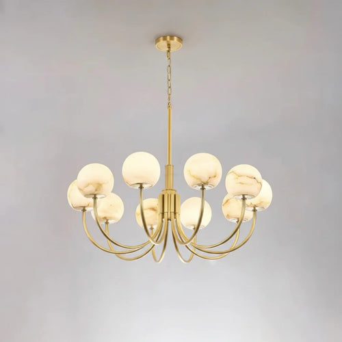 Bosso Alabaster Ball Round Branch Chandelier — Pamlamp