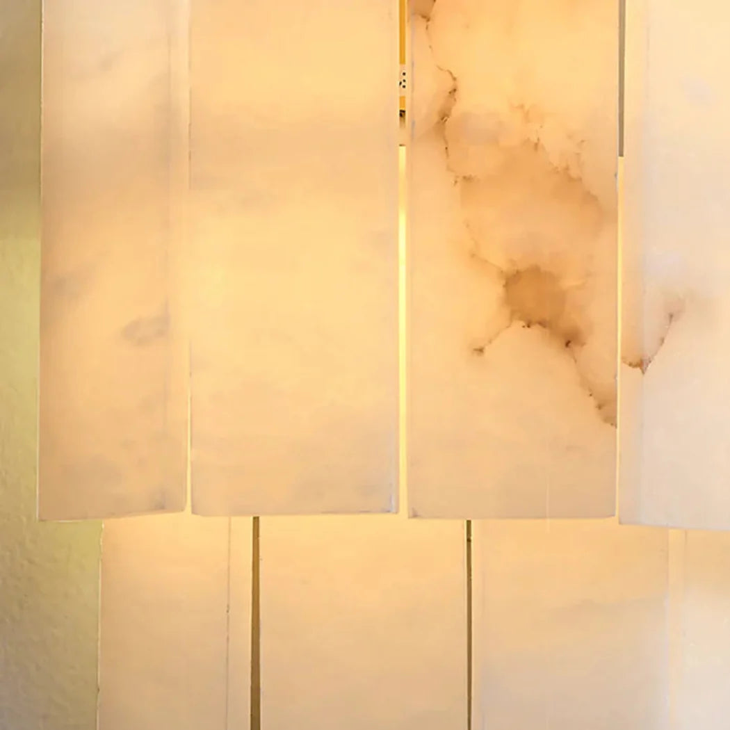 Elegant Layered Alabaster Wall Sconce — Pamlamp
