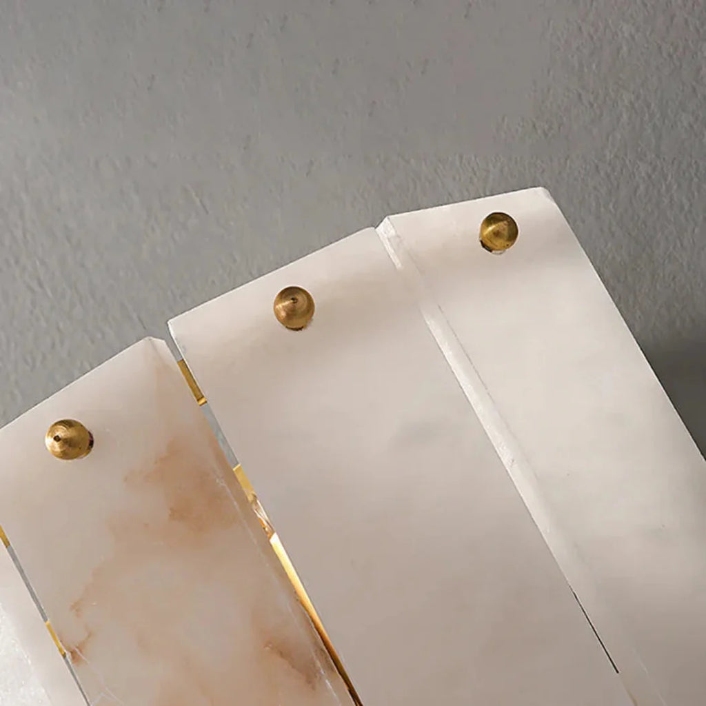 Elegant Layered Alabaster Wall Sconce — Pamlamp