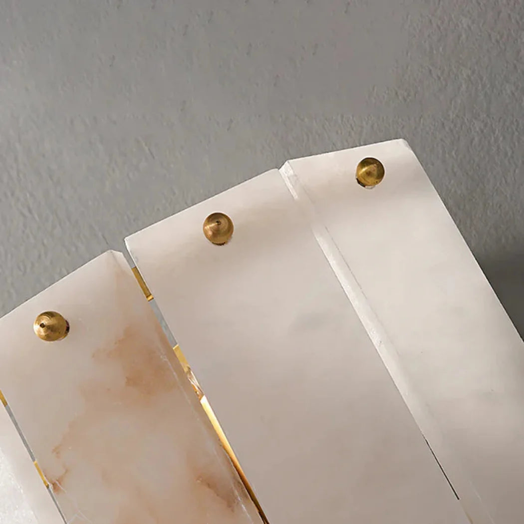 Elegant Layered Alabaster Wall Sconce — Pamlamp