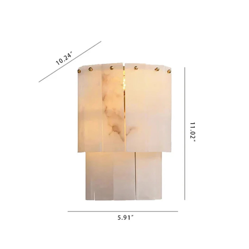 Elegant Layered Alabaster Wall Sconce — Pamlamp