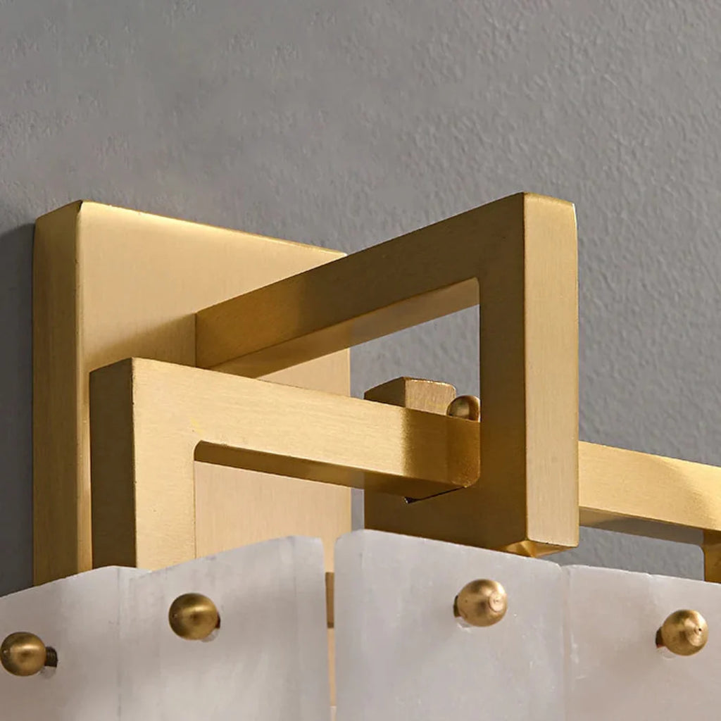 Modern Mid-Century Cube Copper Marble 1-Light Wall Sconce Lamp — Pamlamp