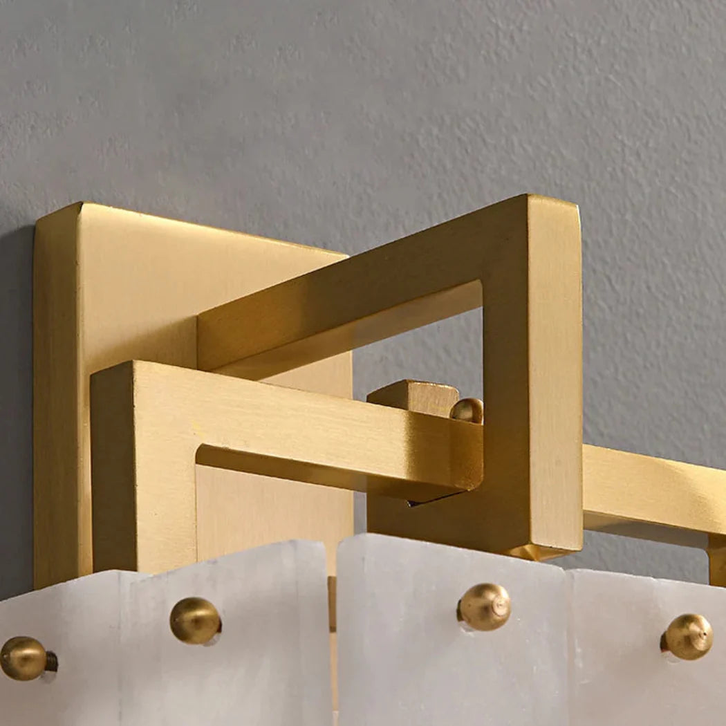 Modern Mid-Century Cube Copper Marble 1-Light Wall Sconce Lamp — Pamlamp