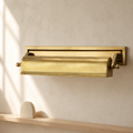 Library Modern Brass Picture Light in a warm neutral Pamlamp interior