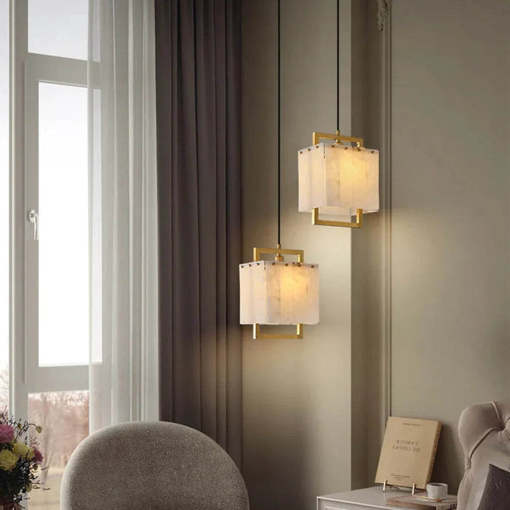Adina Natural Marble Pendant — Pamlamp