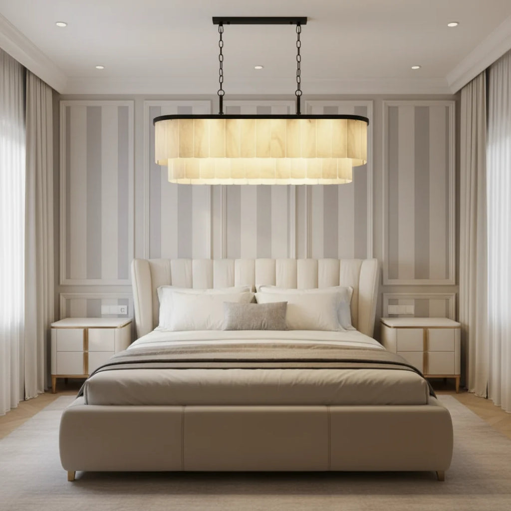 Natural Alabaster Chandelier — Pamlamp